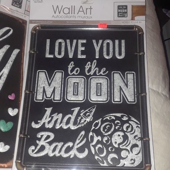 NWT Wall Art Self-Adhesive "WORDS TO LIVE BY" - Picture 2 of 6